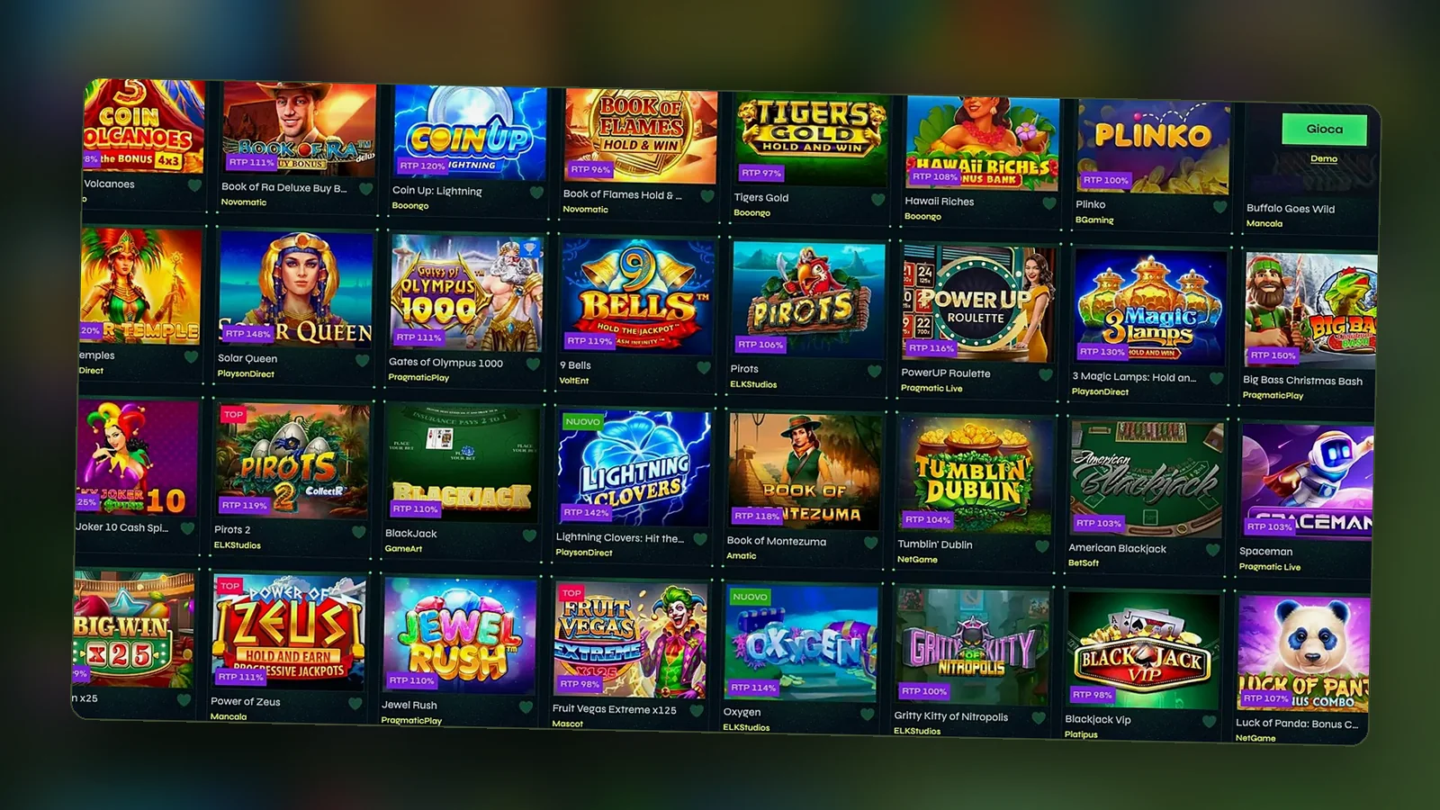 Nitrobet casino giochi
